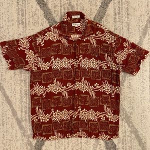 Pierre Cardin Tribal Hawaiian 100% Rayon Men’s XL Short Sleeve Button Down Shirt
